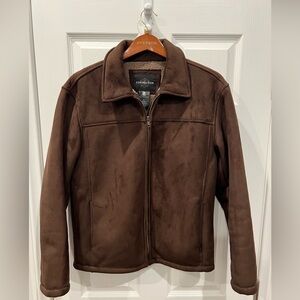 Covington Men's Dark Brown Zip-Up Bomber Jacket